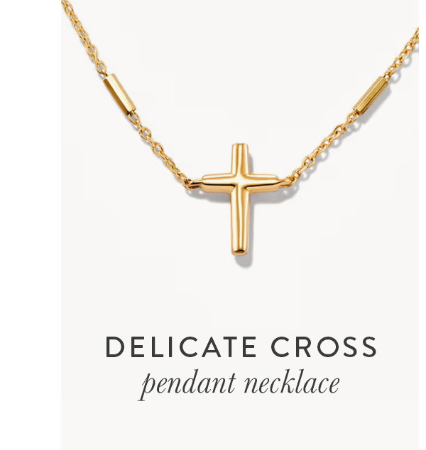 Delicate cross pendant necklace