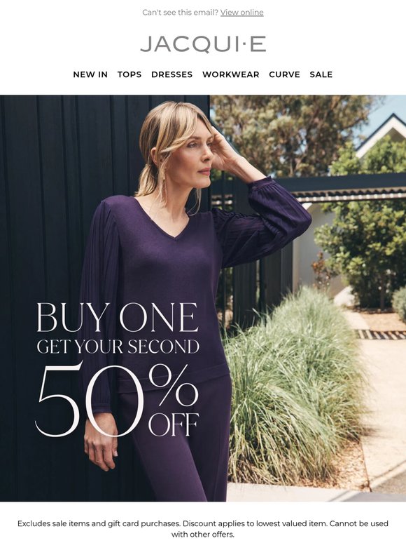 Monday To Friday Styled | Buy One Get Your Second 50% Off