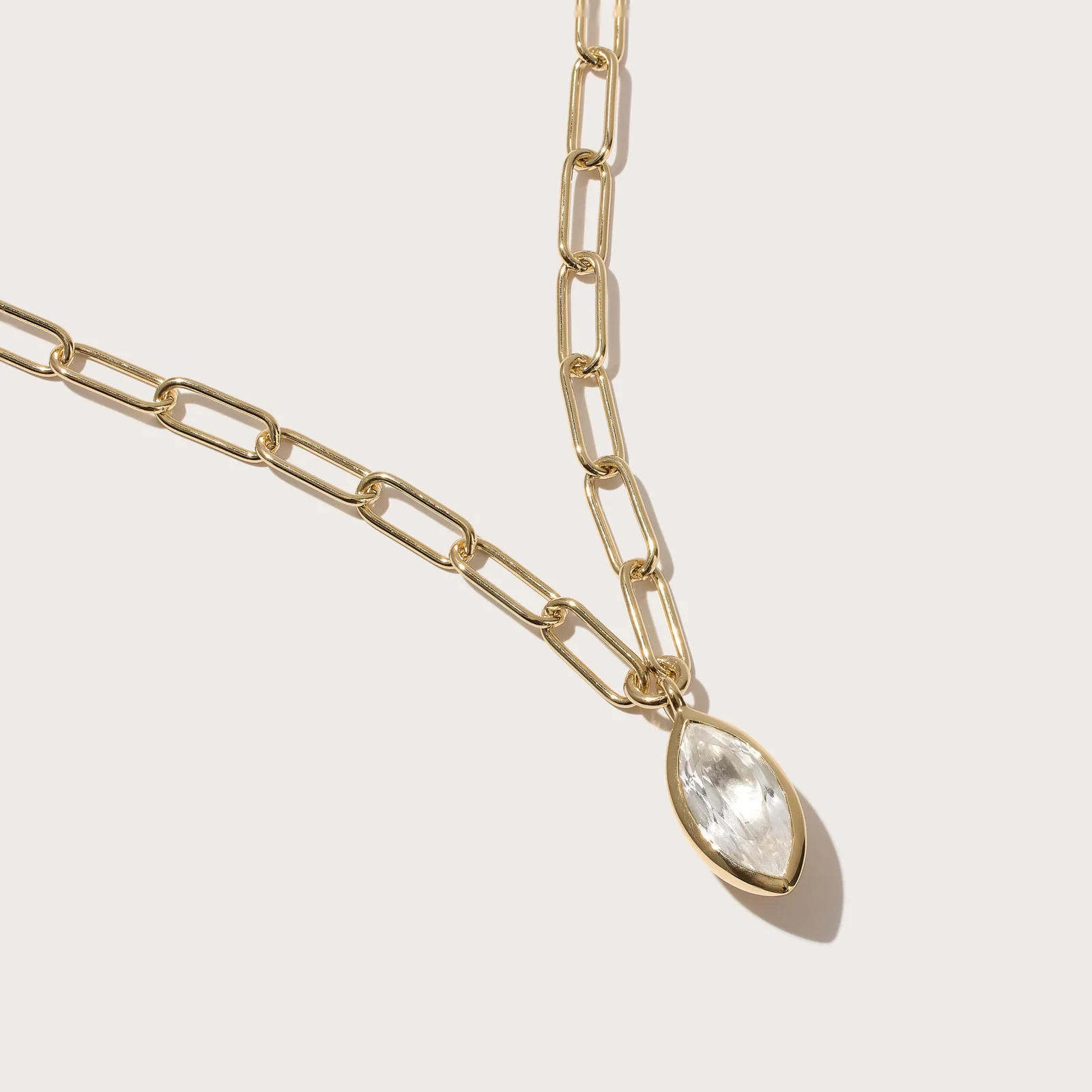 Image of Marquise Quartz Lovelink Necklace
