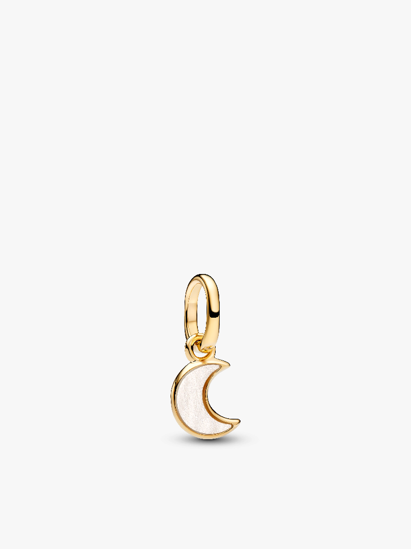 White Crescent Moon Mini Dangle Charm