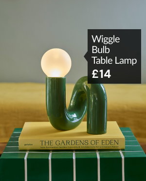 Wiggle bulb table lamp £14.