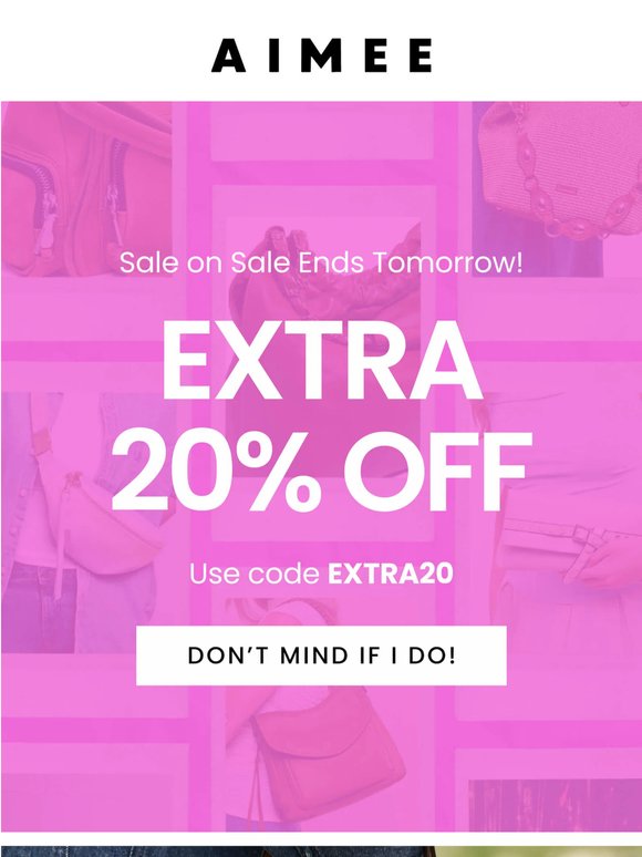 Warning: Sale is ending tomorrow! 🛍️