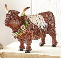Prairie Highland Cow Sculpture