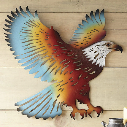 Tribal Eagle Metal Wall Art