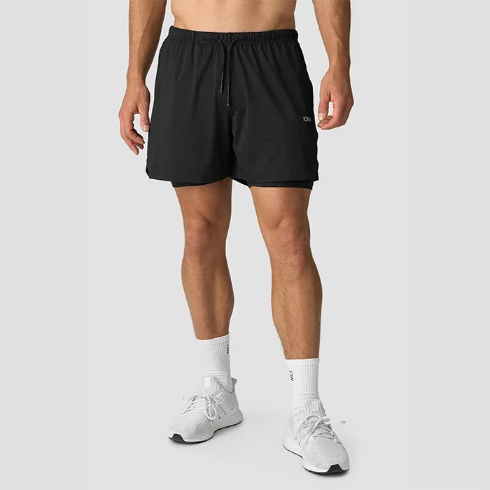 ICANIWILL Stride 2-i-1 Shorts Svart 