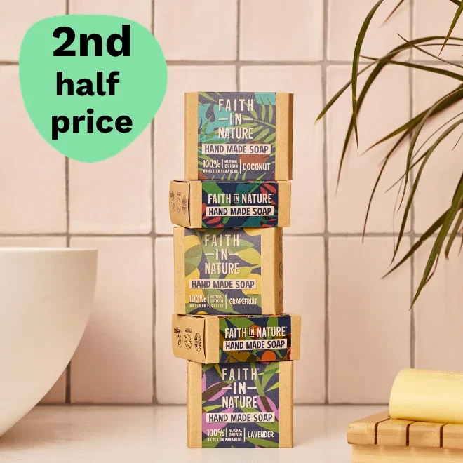 Buy one get one half price on Faith in Nature