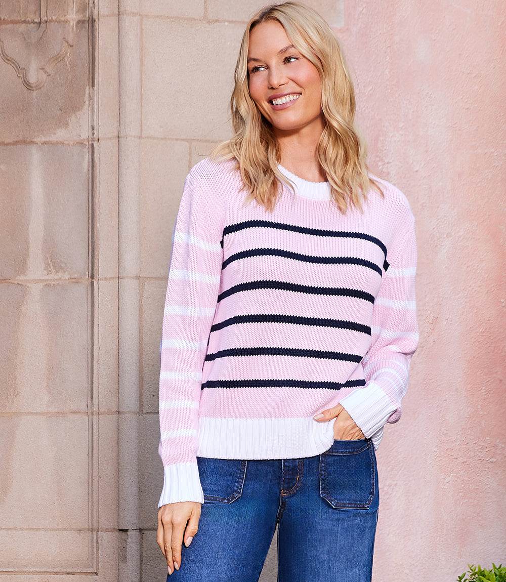 Image of Stripe Crewneck Sweater