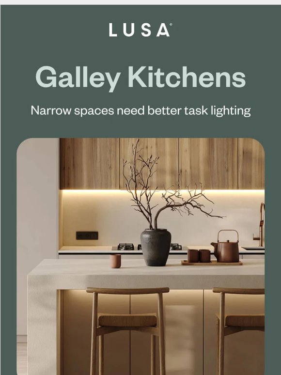 Galley kitchens need under-cabinet