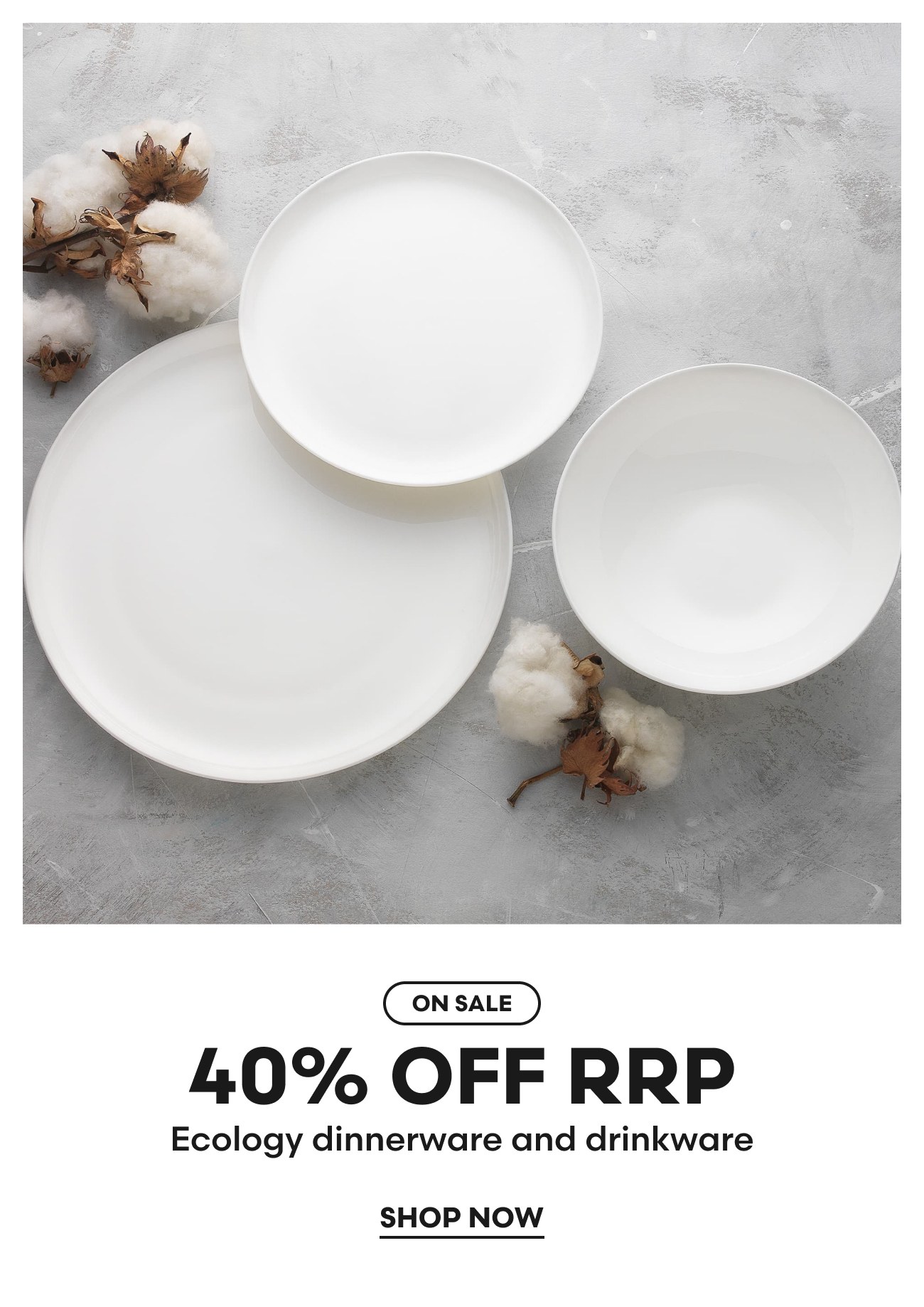 Ecology dinnerware and drinkware