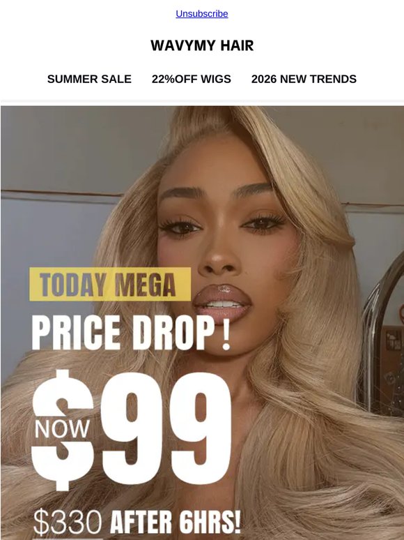 $99 Now,$330 Before,Gone in 6 Hrs!