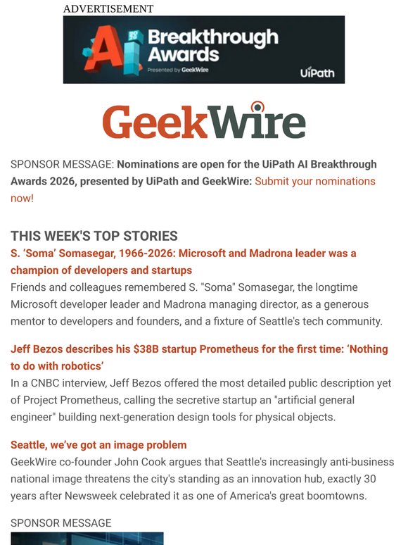 GeekWire's Most-Read Stories of the Week