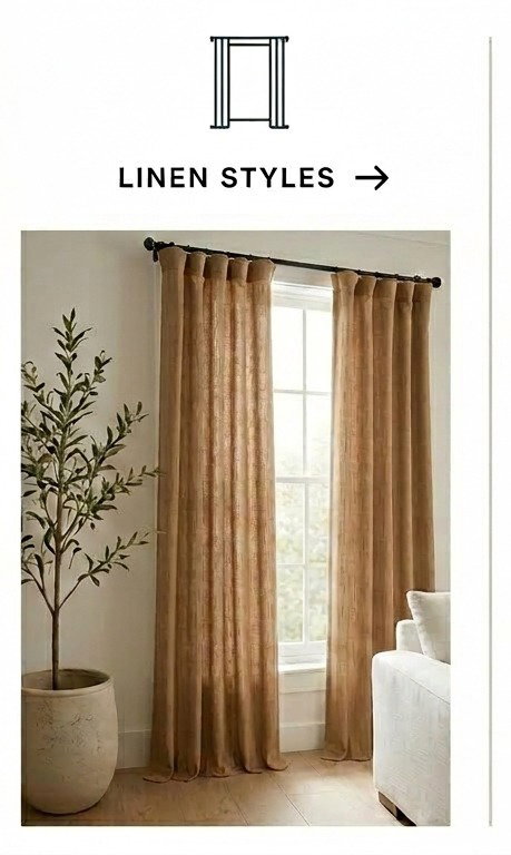 Linen Curtains & Drapes