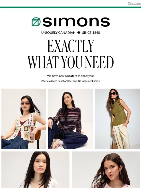 Early access for you: new sweaters