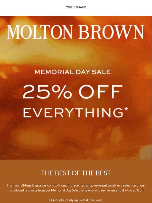 25% Off Our Bestsellers*