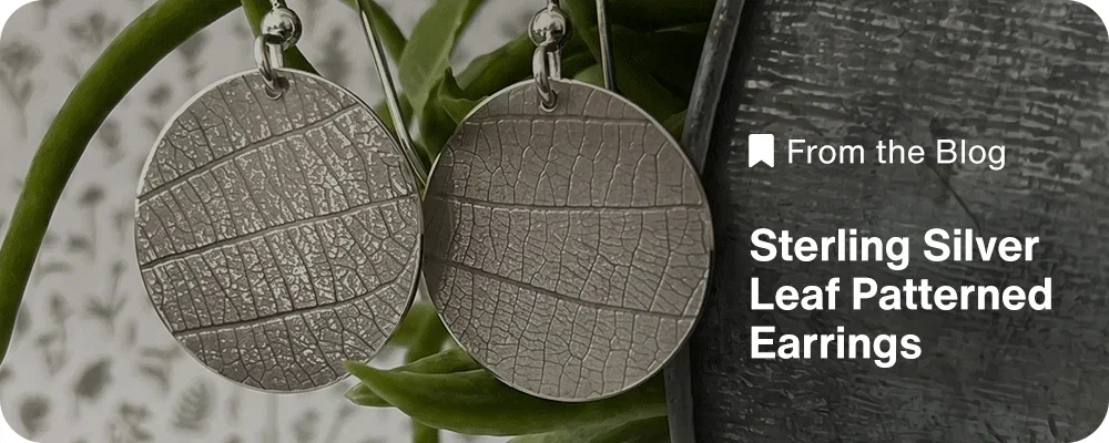 Sterling Silver Leaf Patterned Earrings