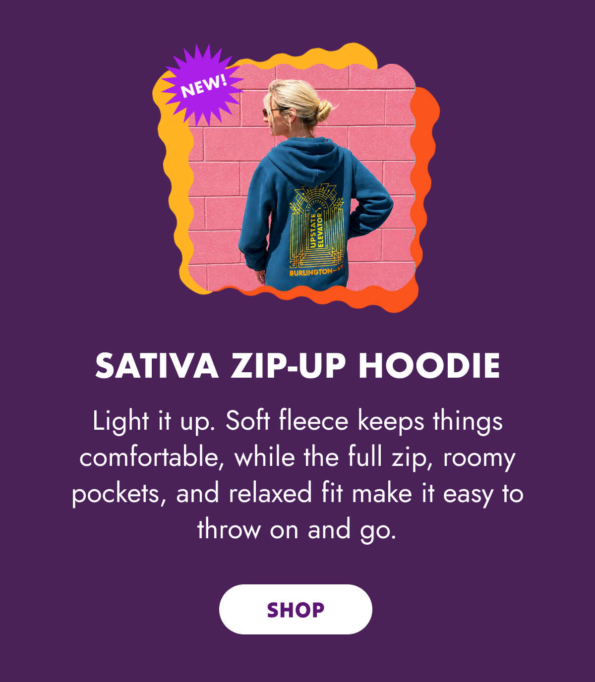 Shop Sativa Zip-Up Hoodie