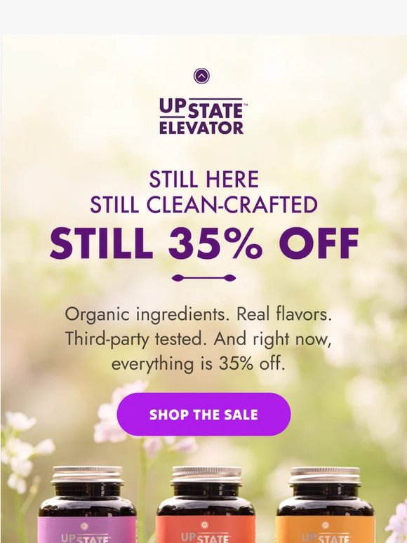 Treat yourself to 35% Off 🌼