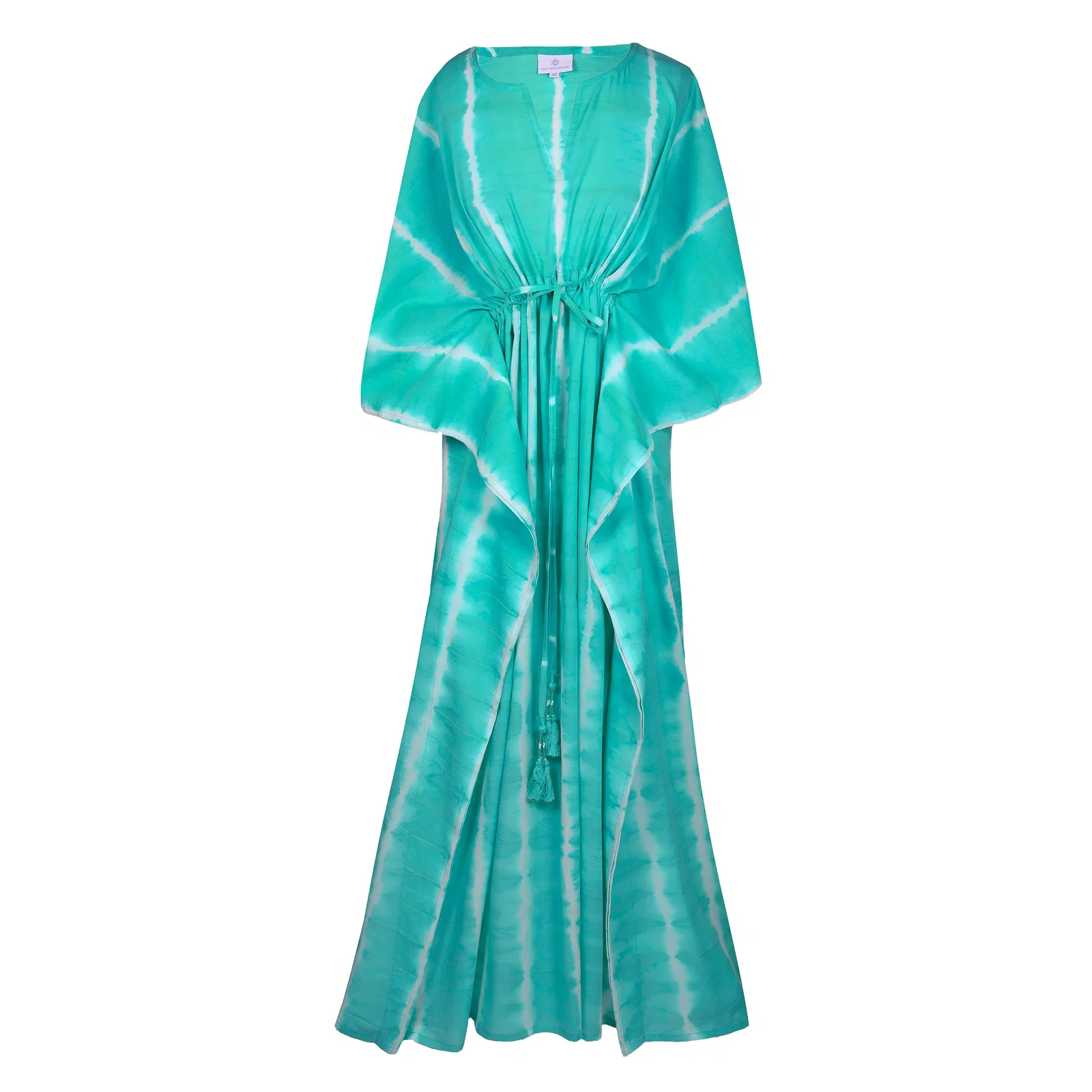 Image of Tiburina Turquoise Tie-Dye Shibori Maxi Dress