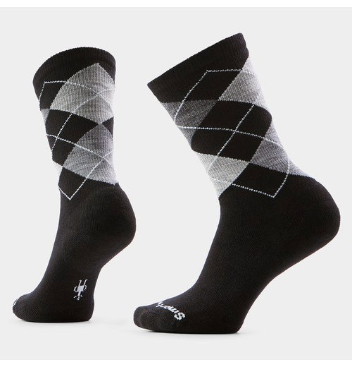 Everyday Diamond Jim Argyle Crew Socks-Black / L
