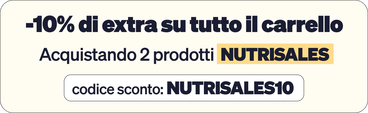Banner: Get an extra 10% off your entire cart when you buy 2 NutriSales products — use code NUTRISALES10