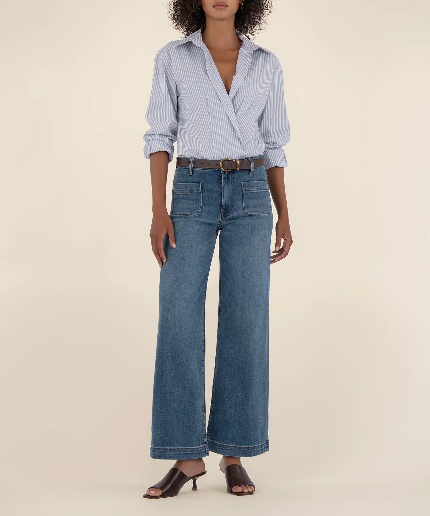 Image of Meg High Rise Wide Leg, Petite in Loyalty Wash