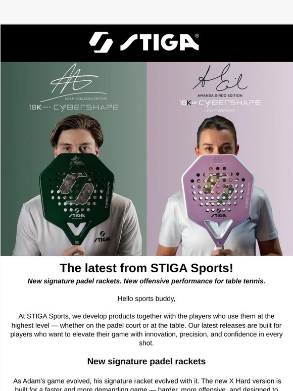 The latest from STIGA Sports!