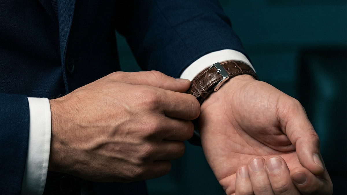 barton heritage brown alligator watch band