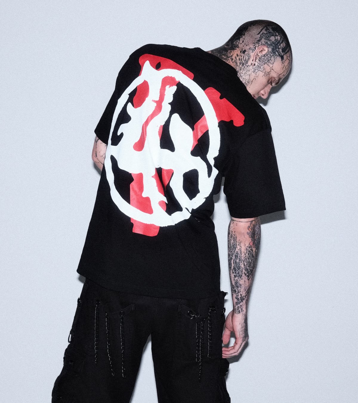Shop the VLONE x LOSTHILLS collab, like this black tee with both brands' initials.