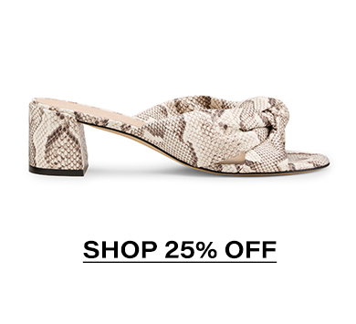 Soplaya Block Heel Slide Sandal 50 in Cream Snake | Shop 25% Off