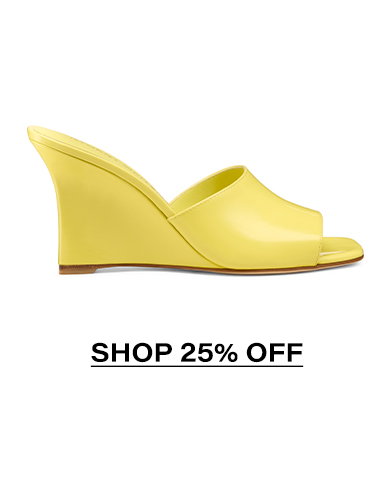 Vinnie Wedge Mule Slide 85 in Citrine | Shop 25% Off