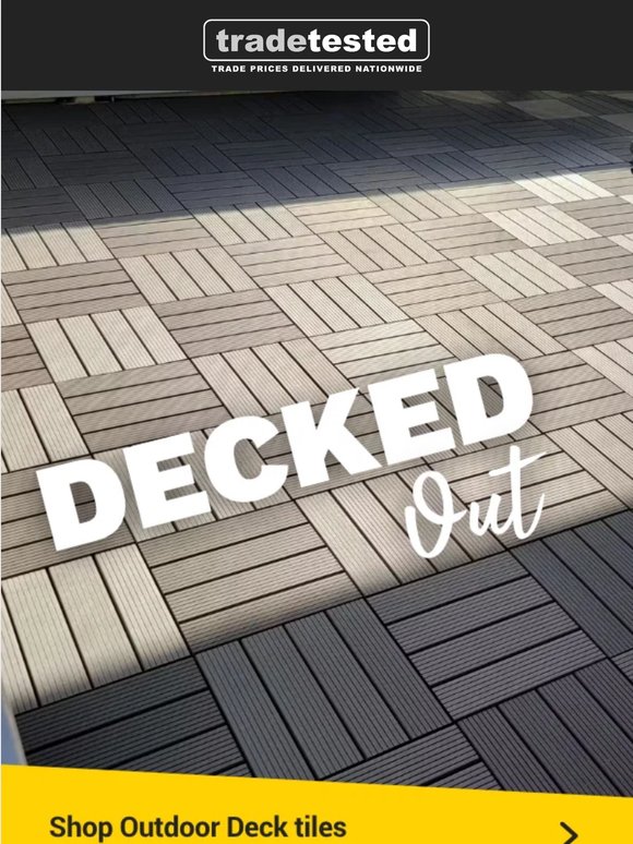 DIY outdoor deck tiles 💪