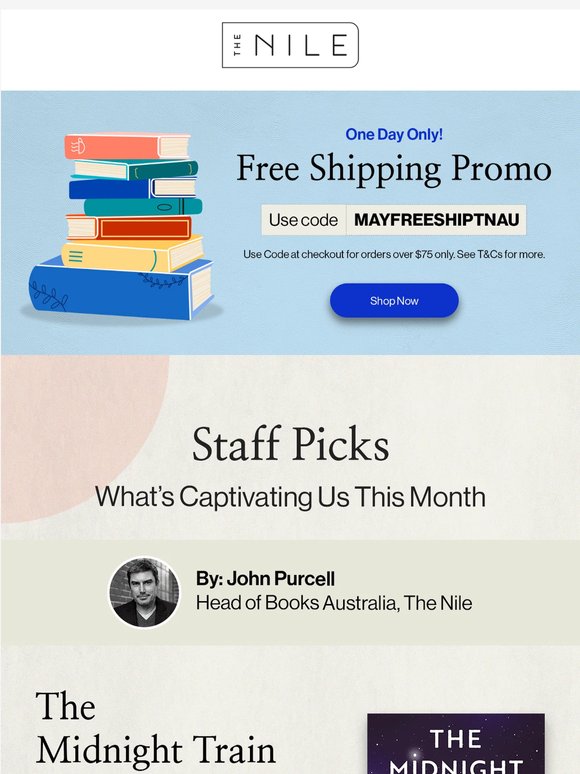 Our Head of Books Shares His Book Picks for the Month — Plus Free Shipping!