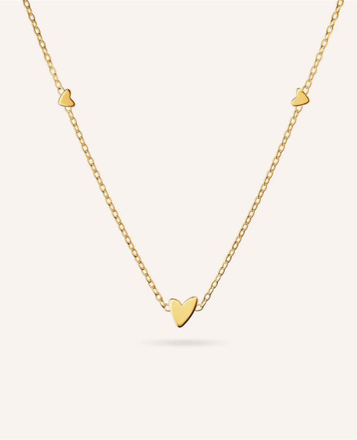Mini Heart Necklace (Gold)
