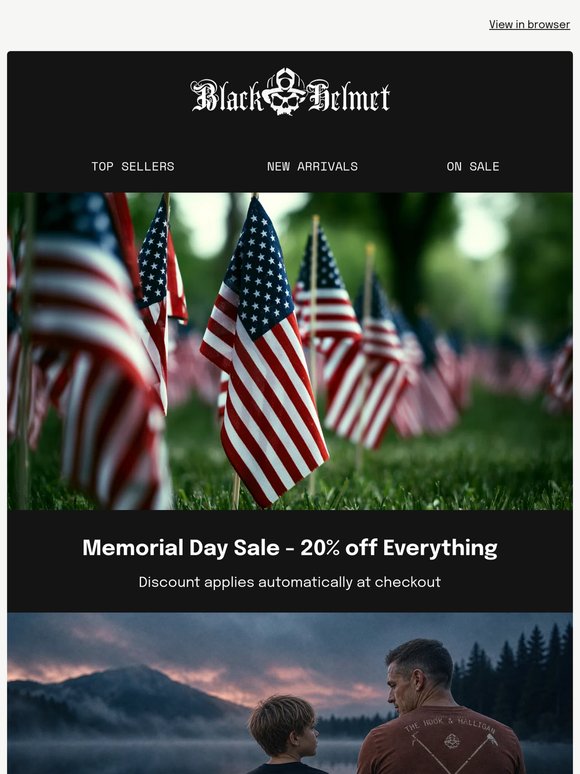 20% Off Everything - Memorial Day Flash Sale