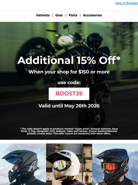 Extra 15% off almost everything! Limited time!