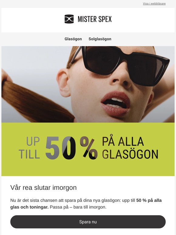 Rea-final: Upp till 50 % på glas och toningar