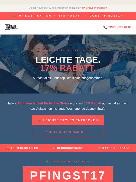 Großer Pfingst-Sale – jetzt sparen!