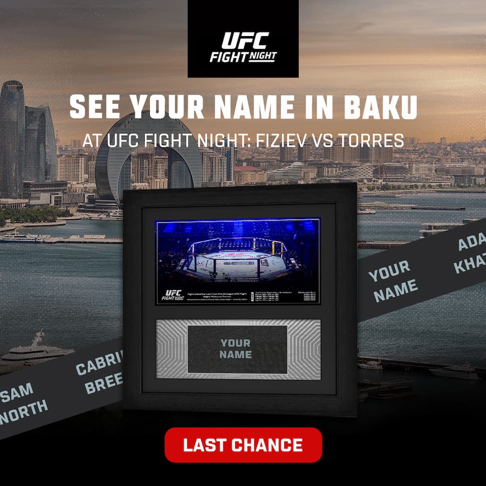 Last Chance: UFC Name on Canvas