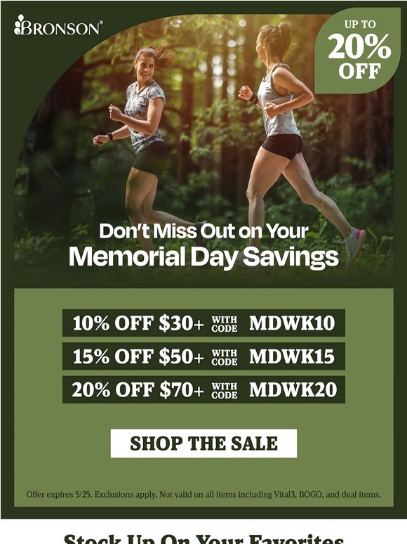 ICYMI 😎 Up to 20% OFF Sitewide