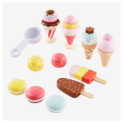 Kinder Eisverkäufer-Set aus Holz FSC® - mehrfarbig