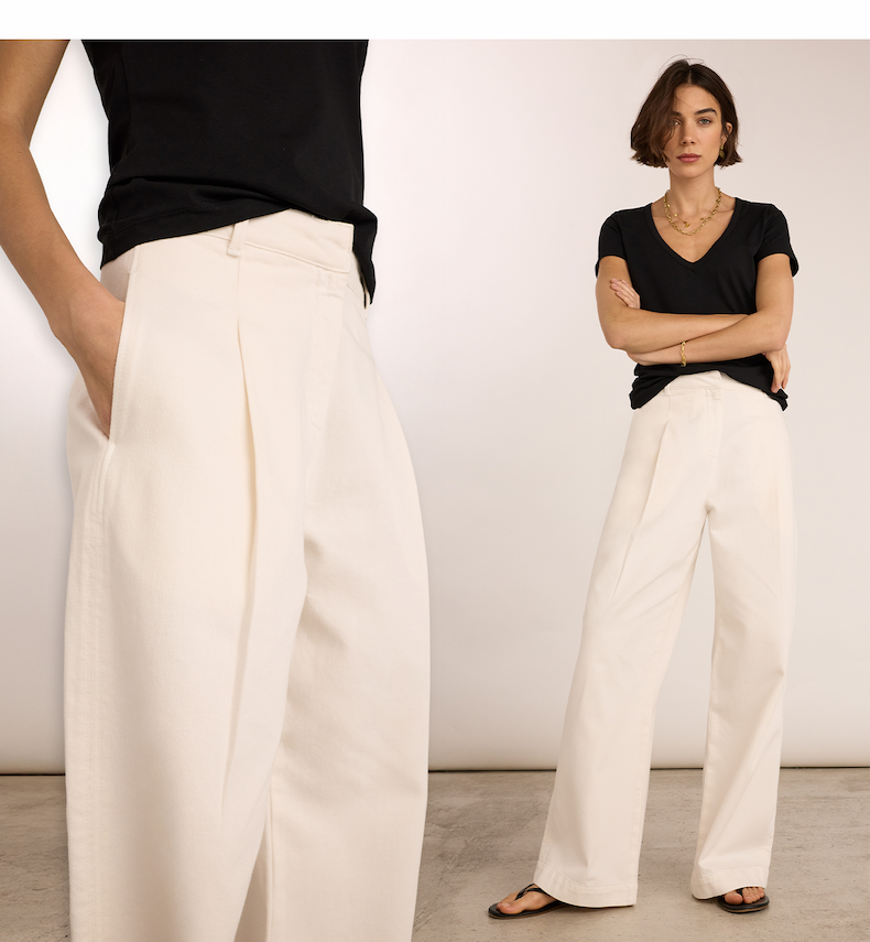 Teresa Organic Cotton Wide Leg Trousers