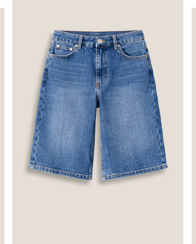 Britney Organic Cotton Stretch Denim Shorts