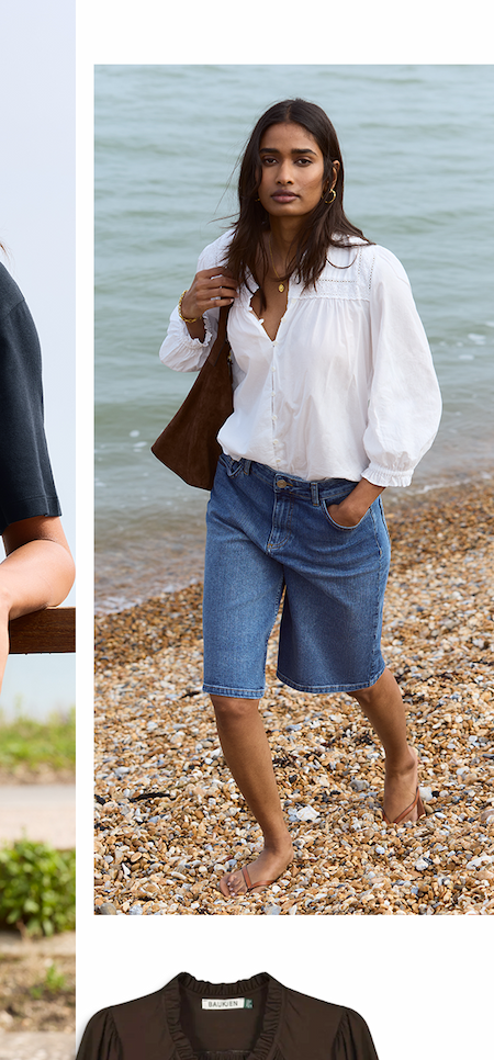 Britney Organic Cotton Stretch Denim Shorts