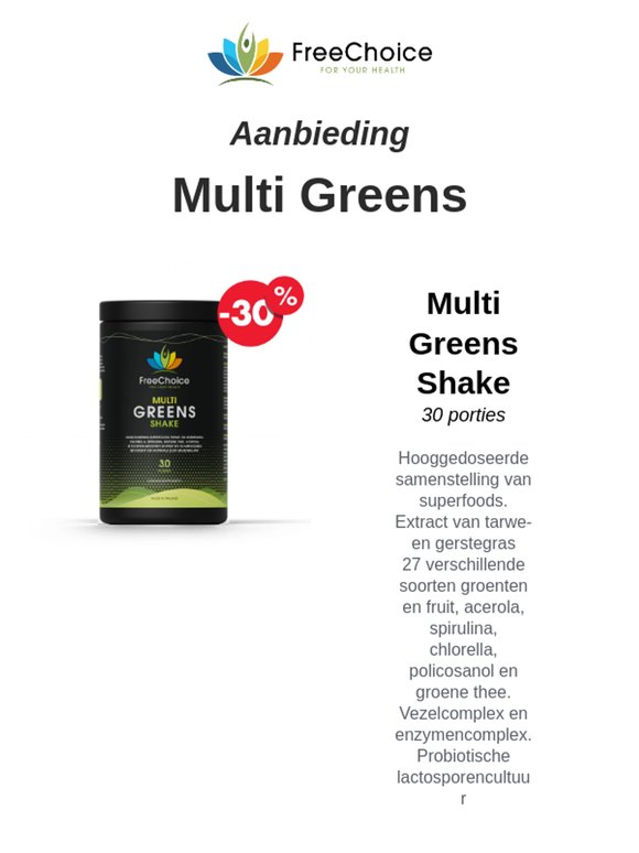 🥬 Aanbieding Multi Greens & Multi Collageen