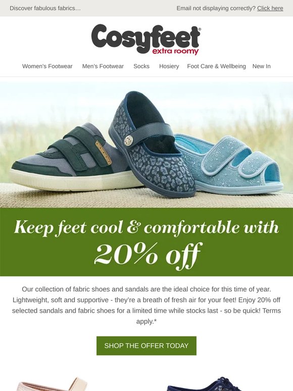 Lightweight comfort with 20% off!