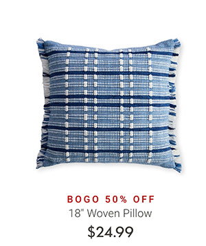 18" Woven Pillow