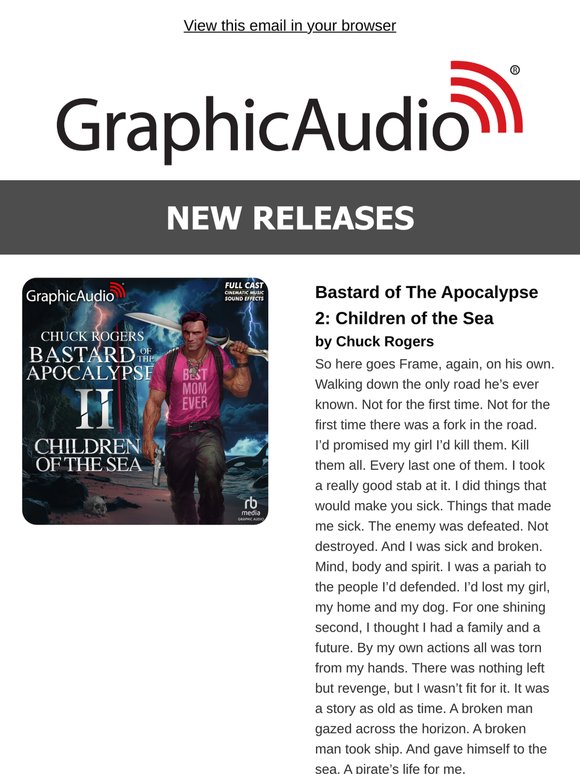 Graphic Audio Weekly News featuring Bastard of the Apocalypse 2 and Leveling Up 11