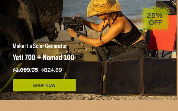 25% off Solar Generators