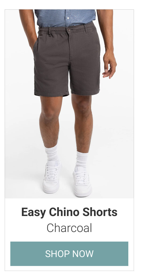 Charcoal Easy Chino Shorts