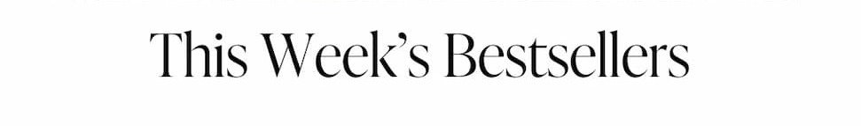 This week's bestsellers